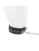 kink - pvc leather necklace with belt 105 cm rhinestone rivet 41.5 x 4 cm