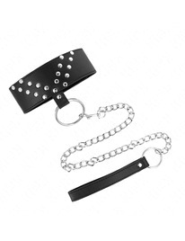 kink - collar con correa 65 cm con remache en v ajustable 36-43 cm x 5 cm