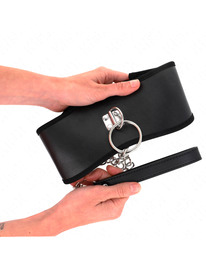 Coleira Kink Ari com Trela Preto