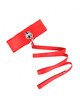 kink - collar con correa 116 cm con tachuelas plateadas modelo 4 rojo ajustable 40-48 cm x 6 cm