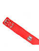 kink - collar con correa 116 cm con tachuelas plateadas modelo 4 rojo ajustable 40-48 cm x 6 cm