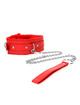 Kink - collar con correa 65 cm con restricciones rojo ajustable 36-42 cm x 5.5 cm