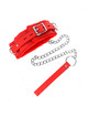 Kink - collar with leash 65 cm with restrictions red 36-42 cm x 5.5 cm