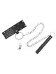 Kink - necklace with leash 65 cm with silver studs model 5 adjustable 36-43 cm x 5 cm