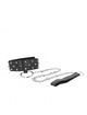 Coleira Kink Spikes com Trela Preto