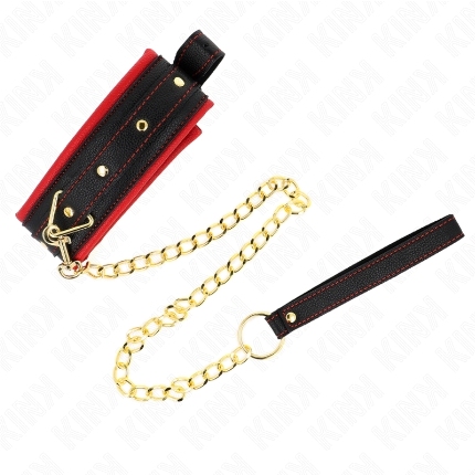 kink - collar with plain fabric leash adjustable 33-48 cm x 5.7 cm
