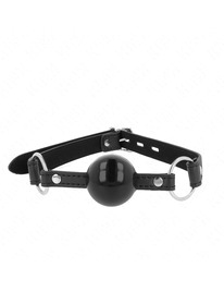 kink - mordaza de bola 4 cm tpe con candado negro 60 x 2 cm