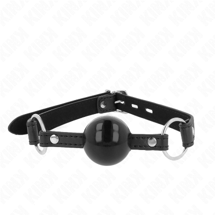 kink - mordaza de bola 4 cm tpe con candado negro 60 x 2 cm