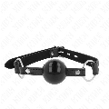 kink - mordaza de bola 4 cm tpe con candado negro 60 x 2 cm