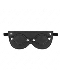 kink - leatherette mask with detachable eye covers 22 x 9 cm