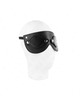 kink - leatherette mask with detachable eye covers 22 x 9 cm