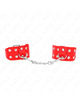 kink - muÑequeras con doble lÍnea de tachuelas ajustable rojo