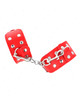 kink - muÑequeras con doble lÍnea de tachuelas ajustable rojo