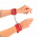 kink - muÑequeras con doble lÍnea de tachuelas ajustable rojo