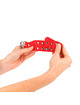 kink - muÑequeras con doble lÍnea de tachuelas ajustable rojo