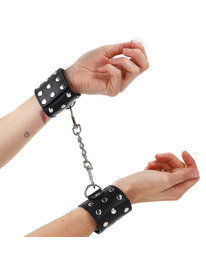 kink - muÑequeras con cierre a presiÓn lleno de tachuelas ajustable negro 19-24 cm x 5.5 cm