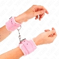 kink - muÑequeras forradas rosa con correa rosa ajustable 20-29 cm x 5.5 cm