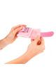 kink - muÑequeras forradas rosa con correa rosa ajustable 20-29 cm x 5.5 cm