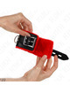 Kink - muÑequeras forradas con agujeros cuadrados rojo y correa negro ajustable 17-29 cm x 6 cm