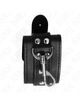 kink - muÑequeras estilo mazmorra con cerradura negro ajustable 21-28 cm x 5.5 cm