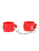 kink - red wrist restraints with black heart inlay adjustable 21-28 cm x 5.5 cm