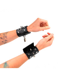 kink - muÑequeras estilo punk con pinchos 25 x 6 cm