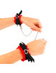 kink - muÑequeras elÁsticas de encaje con detalle corazÓn rojo ajustable 22-35 cm