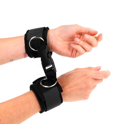 kink - muÑequeras neopreno con cierre de gancho negro ajustable 22-34 cm