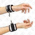 kink - neoprene wrist cuffs grey 23 x 5 cm