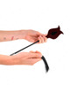 kink - plumas de pollo para cosquillas con forma cuerno de criada negro 36 cm