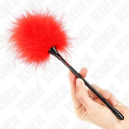 kink - red tickle feathers used for the bondage kit 27 cm