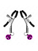 kink - purple single bell nipple clamp 6 cm