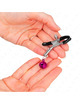 kink - purple single bell nipple clamp 6 cm