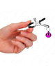 kink - pinzas para pezones con campanilla violeta 6 cm
