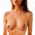 kink - double bell nipple clamp red 6 cm