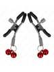 kink - double bell nipple clamp red 6 cm