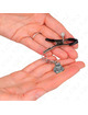 kink - pinzas para pezones con colgante de campana plateado 6 cm
