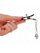 kink - pinzas para pezones con colgante de campana plateado 6 cm