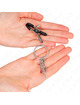 kink - pinzas para pezones con aro y pequeÑas cadenas plateado 6 cm