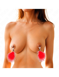kink - feather nipple clamp red 7 cm