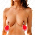 kink - feather nipple clamp red 7 cm