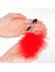 Kink - feather nipple clamp red 7 cm