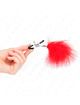 Kink - feather nipple clamp red 7 cm
