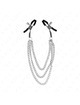 kink - pinzas para pezones con triple cadena plateado 20/23/28 cm