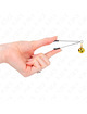 kink - pinzas para pezones fina con cascabel dorado 7 cm