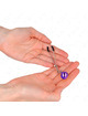 kink - pinzas para pezones fina con cascabel violeta 7 cm