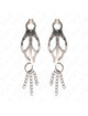 kink - pinzas para pezones estilo japonÉs con cadenas plateado