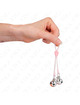 Kink - pinzas para pezones luminosas forma calabera con cascabel sonoro ajustable rosa / plateado