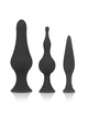 ohmama - set plug anales silicona negro