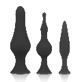 ohmama - black silicone anal plug set